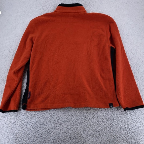 Vtg 90s Nautica Competition Mens XL Orange Fleece 1/4 Zip Sweater Pullover USA - Picture 3 of 8